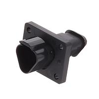 Amphenol SINE Systems AT04-3P-LE12 3-ທາງ 3 ຕຳແໜ່ງ Rcpt Fng Mnt Conn Pin Blk ກັບ/endcp