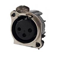 Io Audio Technologies IO-XLR5-F-BH ຕົວເຊື່ອມຕໍ່ 5-Pin XLR, ຜູ້ຍິງ, ຢູ່ແຖວຮອງ, ຕິດບົດ PCB, ຂາຍດິນແຍກຕ່າງ, ແຜ່ນຫນ້າເຫຼັກ