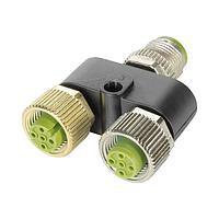 HARTING 21433119500 ຕົວເຊື່ອມຕໍ່ມິຕຣິກຮູບວົງ M12-ADPT-M12/M12-5/4P-ACOD-M/F/F-STR