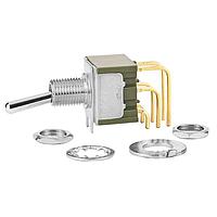 NKK Switches M2022SS1G45 ສະຫນັບສະຫນູນ Toggle Switches ON-ON .413 BAT 1/4" BUSHING VERTICAL PC