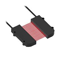 Banner Engineering PIRS1X3215T5AL47 Angle Fiber Optic Plastic Fiber; Opposed Mode; Core Dia.: 32 x 0.25 mm; Fiber Length 5 m; Rectangle; Array Length 47 mm; Sideview; T5 Termination