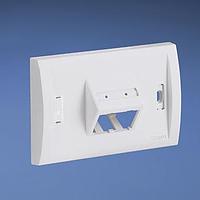 Panduit UICFPHSE4WH ຊຸດແຜ່ນປະຕູ Faceplate, 4 ພອດ, Executive, ຮອຍຊອນຕົວ