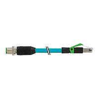 Murrelektronik 7700-44711-S4U0300 ເຄື່ອງສາຍ Ethernet / ເຄື່ອງສາຍເຄືອກ M12 ຜູ້ຊາຍ 0 / RJ45 ຜູ້ຊາຍ 0 ປ້ອງກັນ Ethernet, TPE 2x2x24AWG SF/UTP CAT5e bu UL/CSA, CM 3m