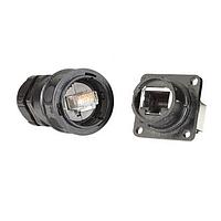 Amphenol Socapex RJF5442215100BTX ເຄື່ອງສາຍ Ethernet / ເຄື່ອງສາຍເຄືອກຂ່າຍ RJ45 Cordset 1.5M Sq Flange Receptacle