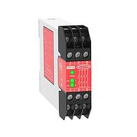 Banner Engineering EM-F-7G Safety Relays Safety Extension Module; Inputs: 1 = output of primary device; 24 V ac/dc; Safety Outputs: 4 NO, 6 A; Aux Outputs: None; Terminal Block: Fixed; Width 22.5 mm