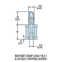 Heyco 10622 ສກຣູແລະລອກ HHCBS-16 NATURAL NYL PCB Support
