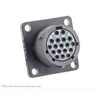 Eaton Souriau-Sunbank UTSX014D18SX ຮັບສິນສ່ວນ Receptacles Square flange receptacle, ບໍ່ມີຫົວຄົວຫຼັງ, ມີ 18 ຕິດຕໍ່ PCB ຍິງ, IP68/69K ໃນສະພາບບໍ່ໄດ້ຕ້ອງການ, keying X
