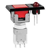 NKK Switches EB2011-C-J22AC ສະຫນັບສະຫນູນສະຫນັບສະຫນູນ Light Touch Switches ON(ON) RED CAP BLK BZL RED LED SNAP-IN