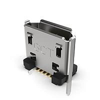 GCT (Global Connector Technology) USB3140-30-0230-1-C ຂໍ້ຕໍ່ Micro USB ປະເພດ B Micro B Skt, ຕັ້ງຕົ້ນ, SMT, 30u", ມີກັບສະຕີກ 2.3mm, ມີ MEF, T&R+cap