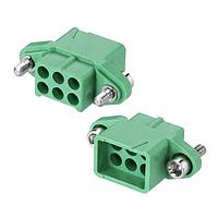 Harwin M300-2240696F2 ຮູງຮັບ Receptacle M300, 3MM, 6P 2R FML HSG W/JSCREW
