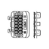 AMP Connectors - TE Connectivity 1473413-1 ກອງປົວ Cap Housing 025 G 24POS CAP ASSY W TO W