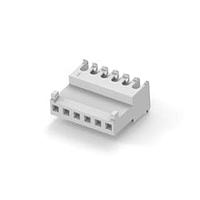 AMP Connectors - TE Connectivity 3-644563-6 ຮູງຮັບ Receptacle Housing FEED THRU W/TAB 6P ຂາວ ບ່ອນບໍ່ 24 AWG