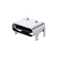 Same Sky (formerly CUI Devices) UJ20-C-H-G-SMT-P16-TR USB Type C Type C, 2.0, ຢູ່ແຖວ, ກະດານທອງ 3u, ຕິດພື້ນ, 6.5mm, 16 ຂາ, T&R