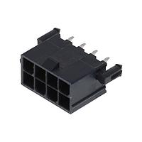 Molex 172447-0008 ຮອດເດີແລະຮາກສາຍໄຟ MiniFitJr Vert Hdr w/Pegs 8Ckt GlowWire