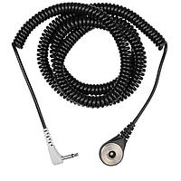 Desco 19879 ປັບໄດ້, ມີສາຍ MAGSNAP 360 COIL CORD, .116 MONO JACK, ສີເຫຼືອງ, 20', ມຸມ