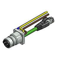 Amphenol CONEC 57-03018 ເຄື່ອງສາຍ Ethernet / ເຄື່ອງສາຍເຄືອກເຄືອກ ENP-17-1-FSPST2PEDBU4-V5-45S-RS8.33-1/1/G6/250/034