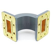 Fairview SMF137EBA WR-137 Waveguide E-Bend Commercial Grade Using CPR-137G Flange With a 5.85 GHz to 8.2 GHz Frequency Range