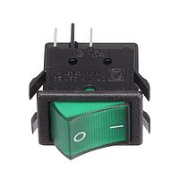 ZF Electronics WRG32F2FBGLN ສະຫນັບສະຫນູນ Rocker DPST ON-OFF ສີຂຽວ 16A ແສງສະຫວ່າງ "O -"