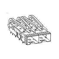 AMP Connectors - TE Connectivity 2007400-1 ເຄື່ອງສ່ວນປະກອບ SFP+ 1x2 Cage Assy ມີທ່ອແສງ