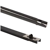 BIVAR E-950-CI ການນຳໃຊ້ Press-In Card Guide, ການແຊກທີ່ນຳພາລະກິດ, ຄວາມຍາວ 9.5 ນິ້ວ, ຄວາມກວ້າງຊ່ອງ 0.078, ໄນລອນ, 94V-0, ສີດຳ