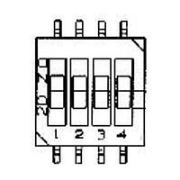 AMP Connectors - TE Connectivity MGDH04STR04 ສະລິດສະວິດ DIP SPST SMT SLIDE DIP SWITCH