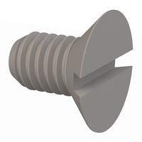 Essentra Components 50M060100H010 ສະກຣູຫຼັກສອງມຸມມີລູກສອງຊ່ອງ 90 Slotted CSK Screw, M6 X 1 Thread, 10mm Lg