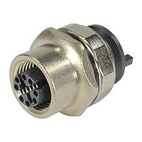 HARTING 21033812814 ຕົວຍືດຕົວຍືດ M12 X-code 8pin ຜູ້ຍິງ PCB ມີການຕິດຕັ້ງແຜງຫນ້າ, ຕົວຍືດຕົວຍືດ, Cat5 (ມີກະແປງ 21033012003) (ຊິ້ນແບບເປົ່າ)