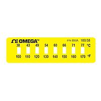 OMEGA 8MA-A-230/110-30 Non-Reversible, Eight Point Horizontal Temperature Label (300 °F)
