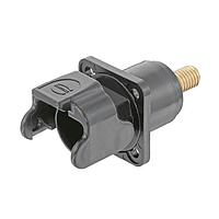 HARTING 09930010301XL Harting Han S ກອງຢູ່ຕິດຕຽງ Bulkhead Mount, ສີດຳ, M20, ມີຕິດຕໍ່ຜູ້ຊາຍ M8 (ບັດຫຼັກ 100 ຊິ້ນ)