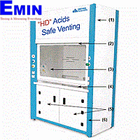 DaiHan HD-2100 PP Ducted Acids / ຜ້າກັນເປື້ອນ Fume ຄວາມປອດໄພ (By-Pass, 1880×615×h1100)