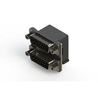 EDAC 661-015-264-006 ຕູ້ສະຫນອງ Dual Port D-Sub ມຸມຂວາ ຕູ້ສະຫນອງ Dual Port D-Sub
