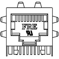 Pulse Electronics E5908-LEJ744-L ມອດູເລີລ CONN RJ45,8P8C,1X1 20.57(S-PIN) W-O NPB