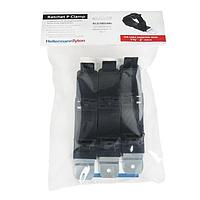 HellermannTyton 151-01673 ຮັບກັບຮັບກັບ Ratchet P-Clamp, 1.38 - 2.01" ຂະໜາດກໍ່ມົດ, 180 ສັ້ນ, 0.26" ຂະໜາດຮູ, PA66HIRHSUV/ST/ZN, ສີດຳ, 3/ຖົງ