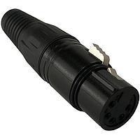 Io Audio Technologies IO-XLR5-F-BKAU ຕົວເຊື່ອມຕໍ່ມືອາຊີບ 5-ຂາ XLR ຮັບສະຫນອງ, ຍິງ, ເຫຼັກທອງ