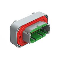 Amphenol SINE Systems ATM15-12PC-BM03 ຕູ້ຮັບສະເພາະ PCB 12 ຕຳແໜ່ງ ສີເທົາ ມີການຕິດຕໍ່ດ້ວຍບ້າງສົດ 12 ທາງ