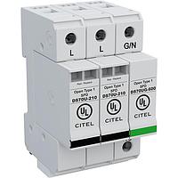 CITEL DS73US-120T/G ອະຊີພະລັງງານ Din Rail AC Power Surge Suppressor, 70kA max, 240/120V Split Phase, 2P+GSG