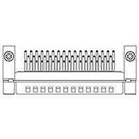 Molex / FCT 173109-0218 ຕໍ່ຕໍ່ D-Sub - ຄວາມໜາແຮງມາດຕະຖານ FCT DSUB RA PC PLG 50 PN W/JKPOST