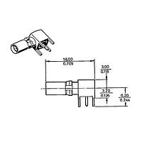 Amphenol FCI 71634-103LF ຫົວຂໍ້ MALE COAX INSERT