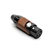 Amphenol Audio AX3FB1M-AU ຕົວເຊື່ອມສາຍສະເພາະ 3P SOCKET F PLUG BLKGLD W BLN MRK SLV