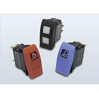 Carling Technologies V4DAB60B-AKC00-000 ສະຫງວນກົດປຸ່ມ Rocker Switch SPST ON-ON 20A 12V .25 TAB GRN LENS