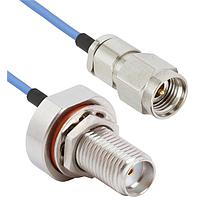 Amphenol SV Microwave MS292-047-FBSMA-120 ການປະກອບສາຍ RF 2.92mm STR M ເຖິງ SMA BKHD F 12" ສາຍ