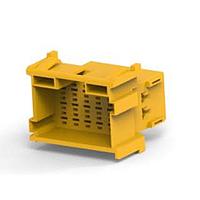 AMP Connectors - TE Connectivity 1-967629-4 ກອງປະກອບ 18P 2TAB PLUG ຕົວເຊື່ອມ YELLOW