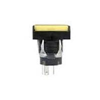 NKK Switches YB16WRKG01-EB ປຸ່ມກົດສະຫນອງ SPDT ON-ON ເຫຼືອງ RCT ທອງ ມີກັບການປິດກັນແຜ່ນ