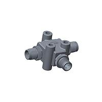 Amphenol LTW TA-A03M-A03M-A03M-01 ຕົວເຊື່ອມຕໍ່ມີຮູບວົງກົມ T-Adapter Circular Metric Connector, T Adaptor, ເຫຼັກ, A Coding, 4A, 03 ຂາຍືນ, (ສ່ວນທ້າຍ 1) ຜູ້ຊາຍ ຜູ້ຊາຍ, (ສ່ວນທ້າຍ 2) ຜູ້ຊາຍ ຜູ້ຊາຍ, (ສ່ວນທ້າຍ 3) ຜູ້ຊາຍ ຜູ້ຊາຍ, ການດັບສອດດ້ວຍການກວດສອບກະດູກສອງ, IP68 Mated