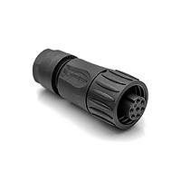 Amphenol Tuchel C016 30D006 110 12 ຕົວເຊື່ອມ 6+PE FEM STRT BLK SODR SIL IN ST RELF