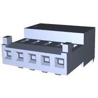 AMP Connectors - TE Connectivity 643816-5 ຮູງຮັບ Receptacle 5P 28AWG TIN CLSD ມີ TAB ກັບ GRN STRPE