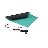 Desco S1460-36600GN ແຜ່ນພື້ນ 2 ຊັ້ນ 2-LAYER RUBBER MAT ສີຂຽວ/ດຳ, 36" X 50 FT X 0.080", ພື້ນຜິວ