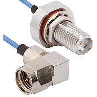 Amphenol SV Microwave FBSMA-047-MRSMA-180 ສາຍສັນຍານ RF SMA BKHD F  SMA R/A M 18"Cable