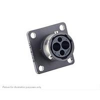 Eaton Souriau-Sunbank UTGX0102W2S ຮອບຮອງຮູບສີ່ແຂນຮອບຮອງ, ບໍ່ມີພາກຫຼັງ, ສໍາລັບຕິດຕໍ່ຜູ້ຍິງ 4 ຕົວ, IP68/69K