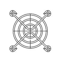 Sunon FG-5 ກະຕ່າງປ້ອງກັນນິ້ວພັງລົມ, 50mm, ເຫລັກ